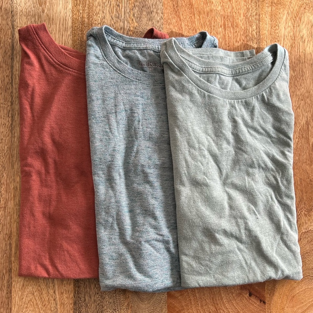 Goodfellow & Co Short Sleeve Tees - Red, Gray, Light Gray
